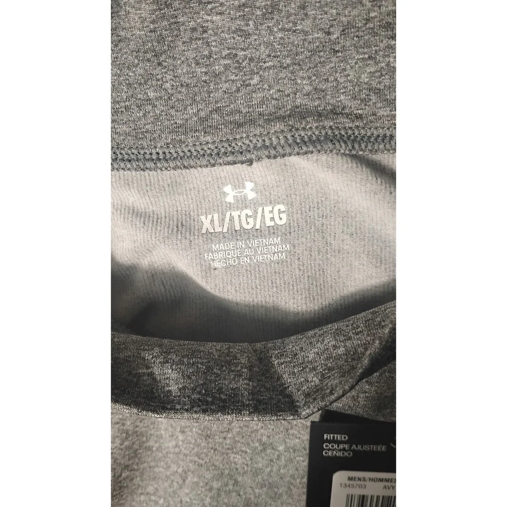 Under Armour ColdGear Men Shirt XL Gray NEW Mock Neck Fitted 1345703